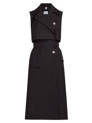 Women's Mona Sleeveless Trench Midi-Dress - Black - Size 10