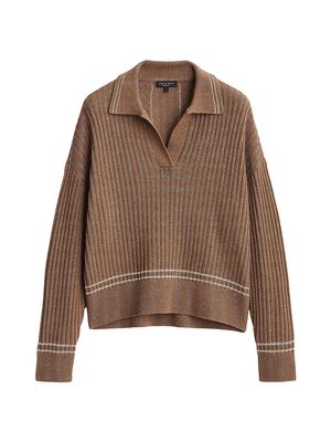 Women's Monti Polo Sweater - Camel - Size Medium