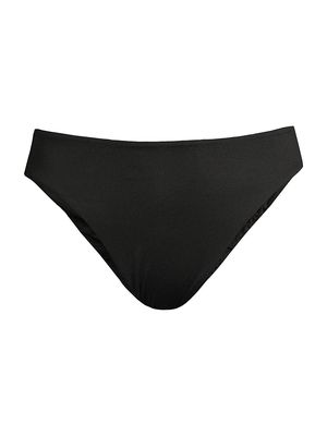 Women's Mykonos High-Leg Bikini Bottom - Black - Size 4 - Black - Size 4