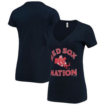 Women's Navy Boston Red Sox Hometown V-Neck T-Shirt