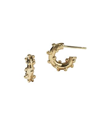 Women's Neptune Anemone Small 23K Gold-Plated Hoops - Gold Plated