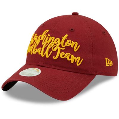 Women's New Era Burgundy Washington Football Team Script 9TWENTY Adjustable Hat