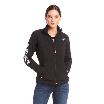 Women's New Team Softshell Jacket in Black, Size: 1X by Ariat