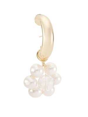 Women's Newman 14K-Gold-Plated, 11MM Freshwater Pearl, & Crystal Quartz Drop Earring - Gold