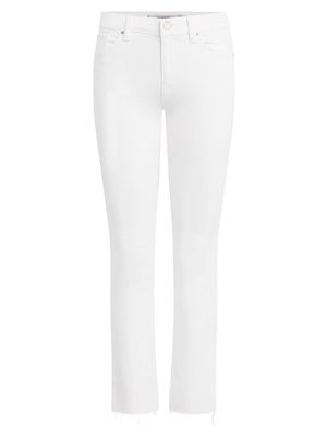 Women's Nico Mid-Rise Slit Straight Ankle Jeans - Spring White - Size 30