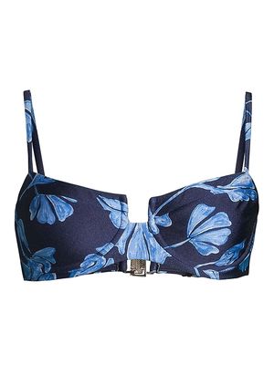 Women's Nightflower Underwire Bikini Top - Indigo - Size XS