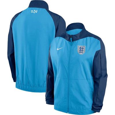 Women's Nike Blue England Women's National Team 2023 Anthem Raglan Performance Full-Zip Jacket