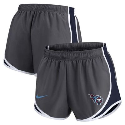 Women's Nike Charcoal Tennessee Titans Logo Performance Tempo Shorts