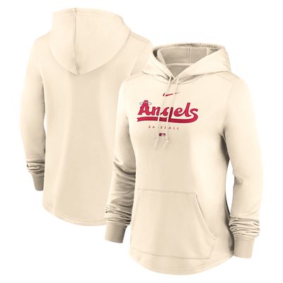 Women's Nike Cream Los Angeles Angels City Connect Pregame Performance Pullover Hoodie