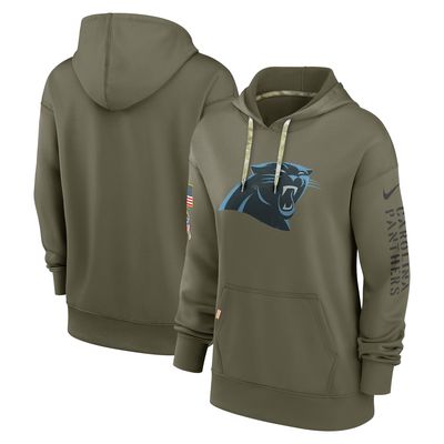 Women's Nike Olive Carolina Panthers 2022 Salute To Service Performance Pullover Hoodie