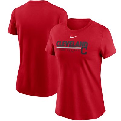 Women's Nike Red Cleveland Indians Baseball T-Shirt