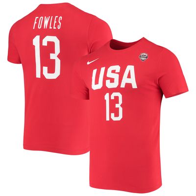 Women's Nike Sylvia Fowles USA Basketball Red Name & Number Performance T-shirt