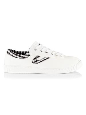 Women's Nylite Plus Canvas Sneakers - White Black - Size 6 - White Black - Size 6