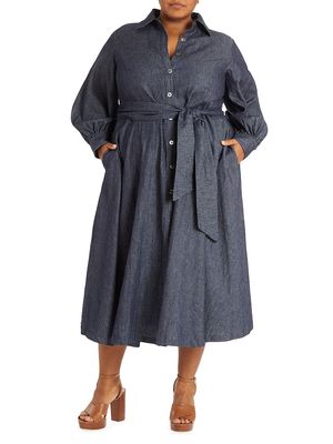 Women's Oli Denim Shirtdress - Indigo Wash - Size 24