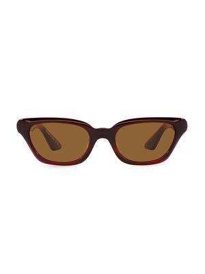 Women's Oliver Peoples 1983C 52MM Geometric Sunglasses - Tortoise Red