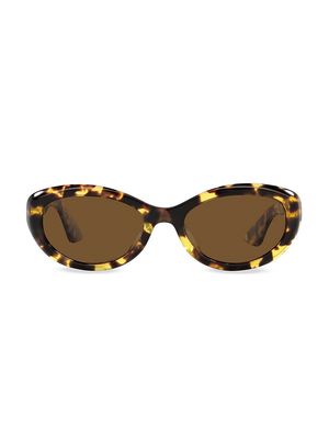 Women's Oliver Peoples 53MM Oval Sunglasses - Dark Tortoise