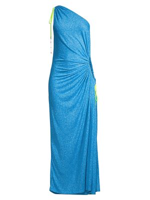 Women's One-Shoulder Maxi Dress - Blue - Size XXS - Blue - Size XXS