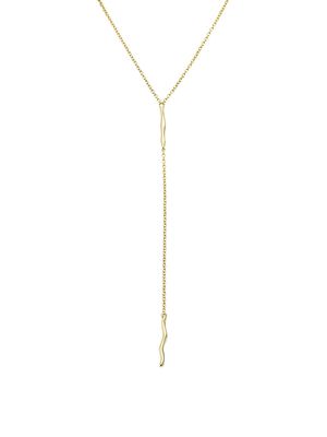 Women's Organic Bar 18K Gold-Plate Y Necklace - Gold - Gold