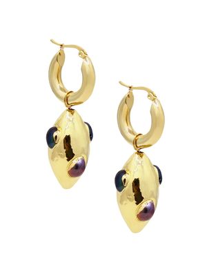 Women's Orion 18K-Gold-Plated & Freshwater Pearl Drop Earrings - Gold - Gold