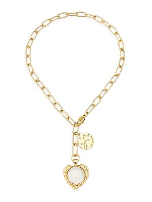 Women's Out At Sea Lucia 18K-Gold-Plated, Mother-Of-Pearl & Cubic Zirconia Pendant Necklace - Gold Pearl - Gold Pearl