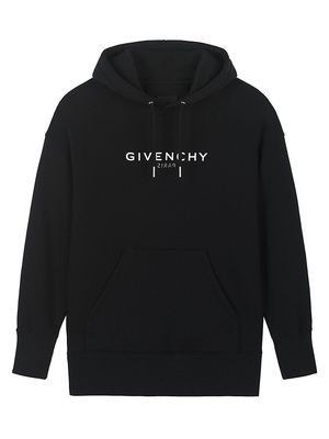 Women's Oversize Reverse Hoodie - Black - Size Large