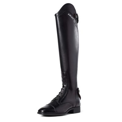 Women's Palisade Tall Riding Boots in Black Leather, Size: 6.5 B / Medium Full by Ariat
