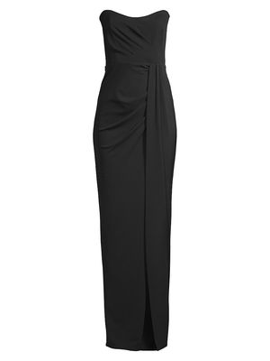 Women's Pamela Strapless Gown - Black - Size Large