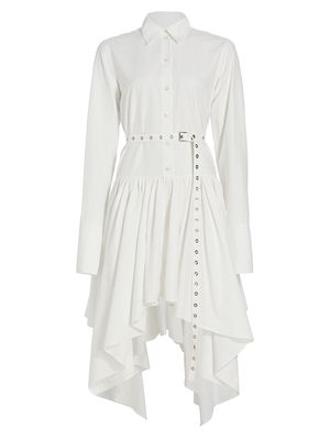 Women's Pastis Long-Sleeve Belted Midi-Dress - White - Size 2 - White - Size 2
