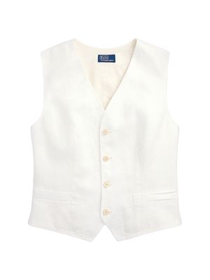 Women's Pauline Linen Vest - Nevis - Size 14