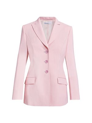 Women's Peaked Twill 3-Button Blazer - Petal Pink - Size 6