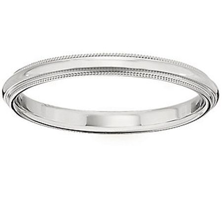 Women's Platinum 2.5mm Milgrain Wedding Band