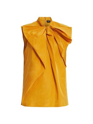 Women's Plus Finish Taffeta Top - Gold - Size 16