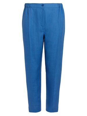 Women's Plus Size Respiro Linen Tapered Pants - Avio - Size 14