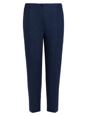 Women's Plus Size Respiro Linen Tapered Pants - Ultramarine - Size 14