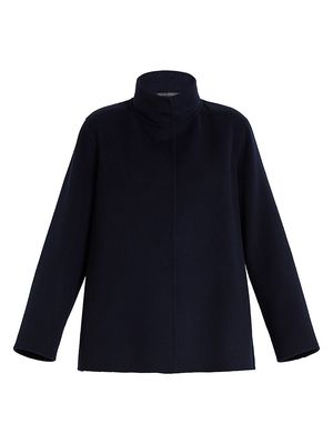 Women's Plus Vetusta Double-Faced Wool-Blend Jacket - Midnight Blue - Size 20