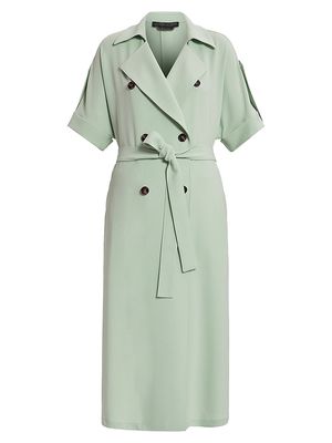 Women's Plus Zurigo Cady Double-Breasted Shirtdress - Pastel Green - Size 12