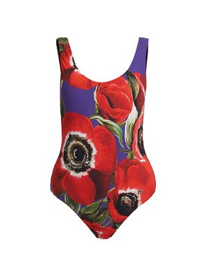 Women's Poppy One-Piece Swimsuit - Anemone Viola - Size XS