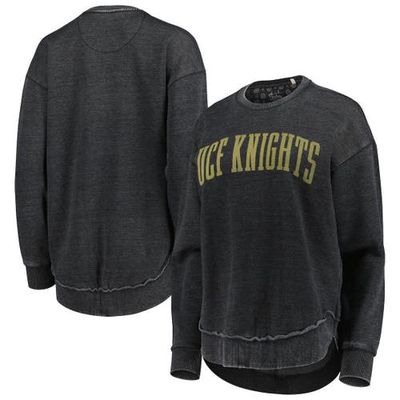 Women's Pressbox Black UCF Knights Vintage Wash Pullover Sweatshirt