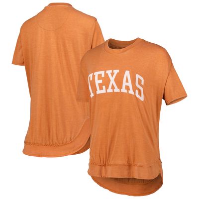 Women's Pressbox Burnt Orange Texas Longhorns Arch Poncho T-Shirt
