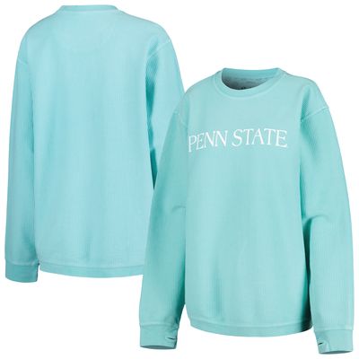 Women's Pressbox Mint Penn State Nittany Lions Comfy Cord Bar Print Pullover Sweatshirt