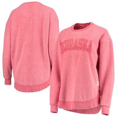 Women's Pressbox Scarlet Nebraska Huskers Ponchoville Pullover Sweatshirt