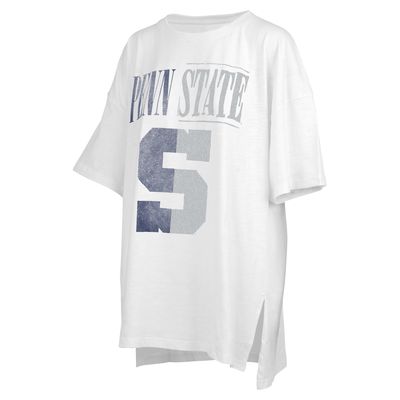 Women's Pressbox White Penn State Nittany Lions Lickety-Split Oversized T-Shirt