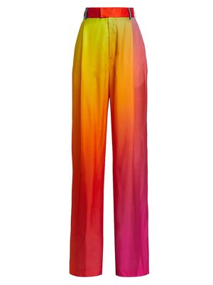 Women's Prism Collection Gradient Wide-Leg Pants - Sunrise Gradient - Size 24 - Sunrise Gradient - Size 24