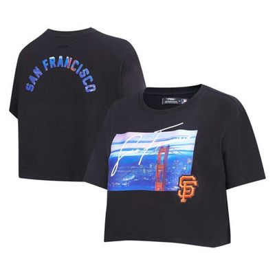 Women's Pro Standard Black San Francisco Giants Cityscape Boxy T-Shirt