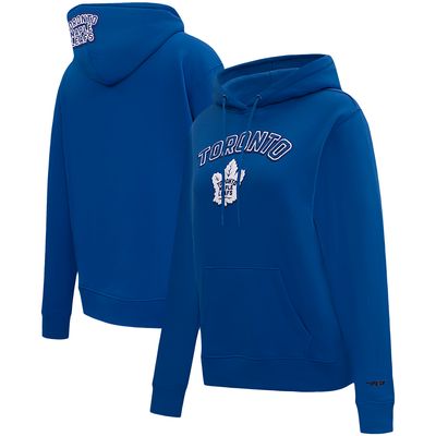 Women's Pro Standard Blue Toronto Maple Leafs Classic Chenille Pullover Hoodie
