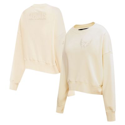 Women's Pro Standard Cream Washington Capitals Neutral Pullover Sweatshirt