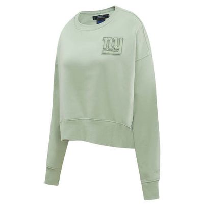Women's Pro Standard Green New York Giants Neutral Pullover Sweatshirt