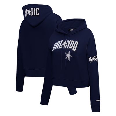 Women's Pro Standard Navy Orlando Magic 2023/24 City Edition Cropped Pullover Hoodie