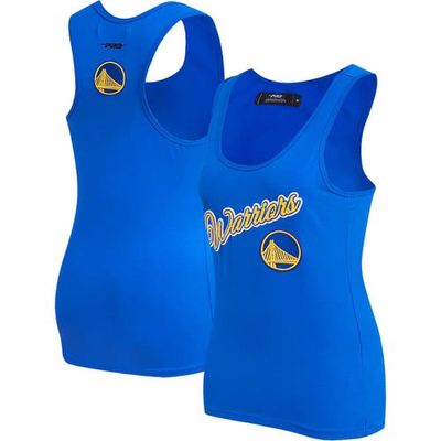 Women's Pro Standard Royal Golden State Warriors Script Tank Top