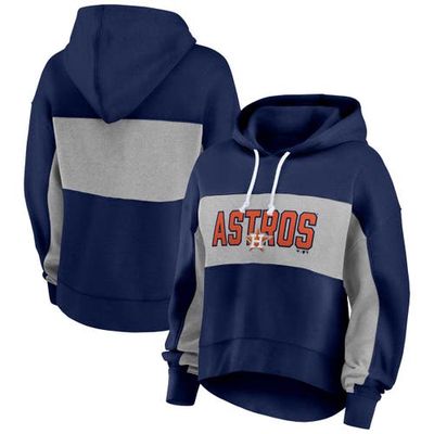 Women's Profile Navy Houston Astros Plus Size Pullover Hoodie